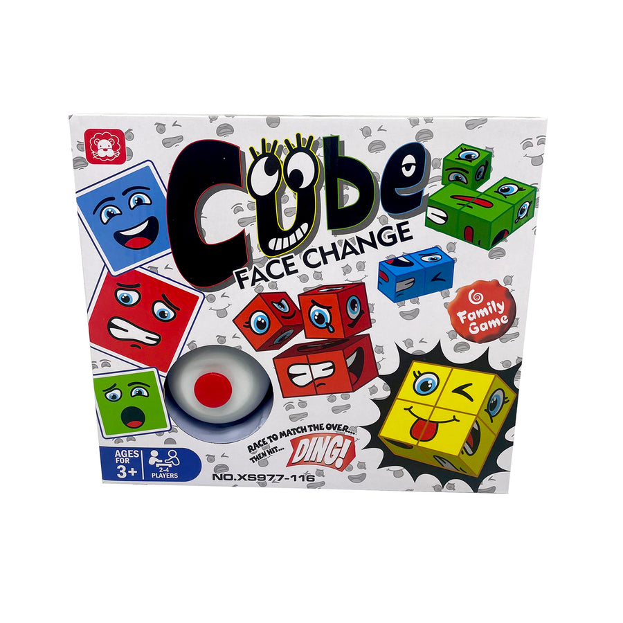 Zummy Face Change Board Game with 16 Cubes and Game Bell