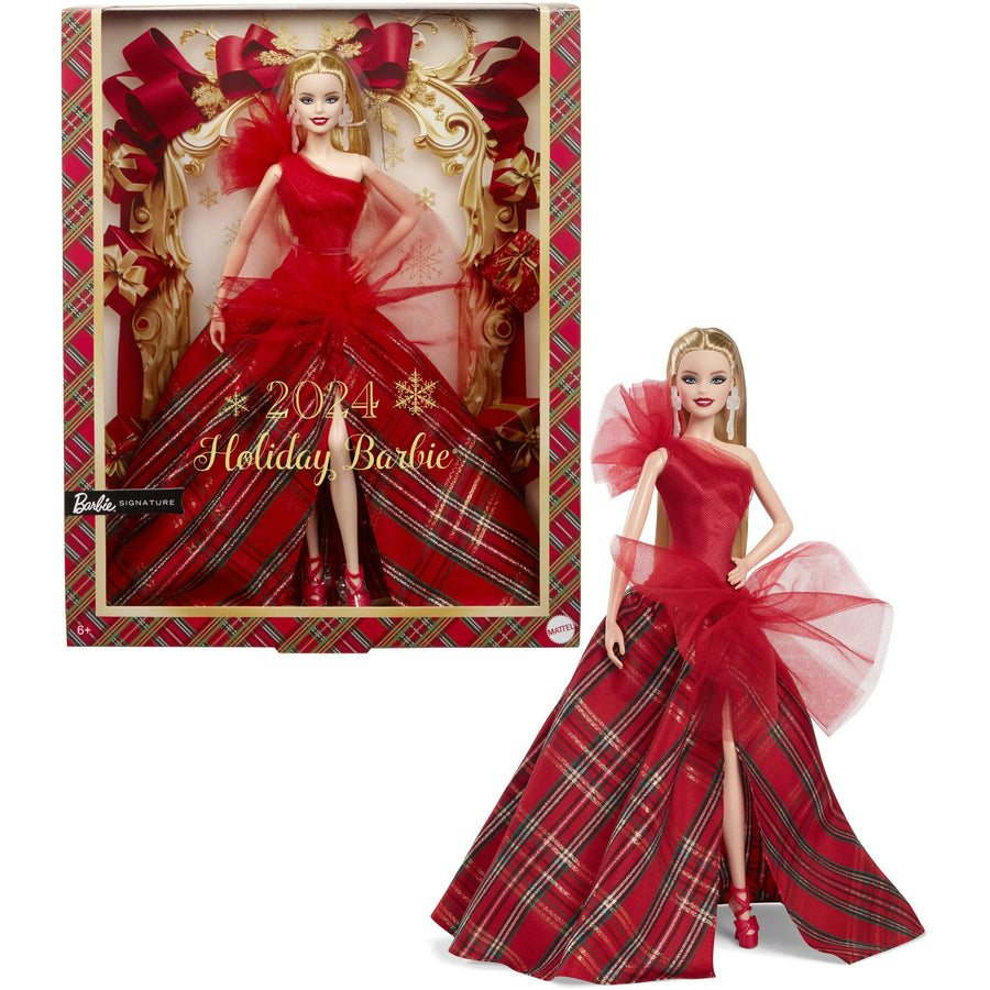 Barbie Signature 2024 Holiday Barbie Fashion Doll, Collector Doll, Blonde