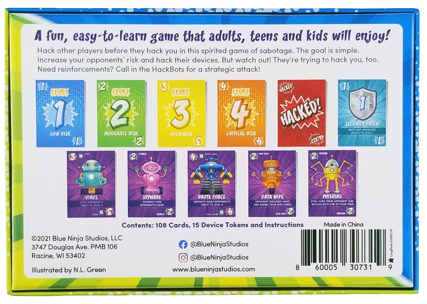 Blue Ninja Studios - HackBots Family Strategy Card Game