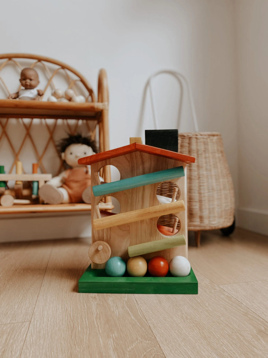 Ball Rolling House Wooden PlaySet