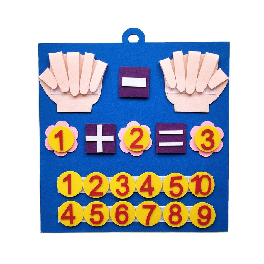 Kid Felt Finger Numbers Math Toys; Children Counting Early Learning Educational Board