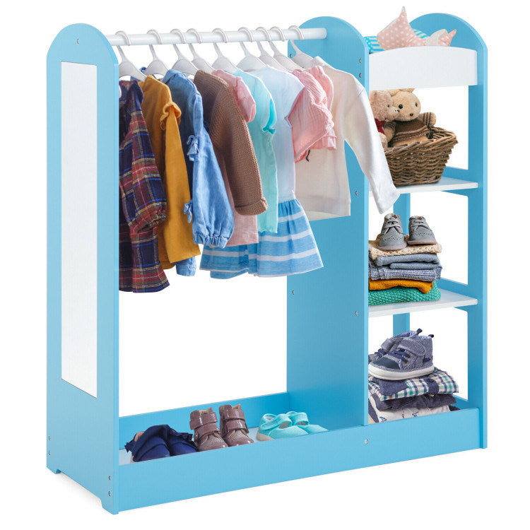 Kids Dress Up Storage with Mirror