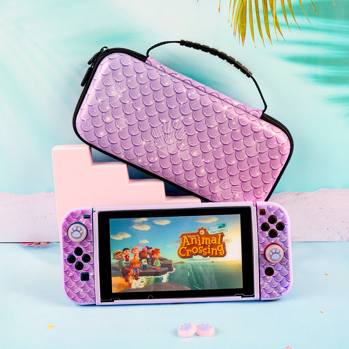 Pink Unicorn Carrying Case Compatible with Nintendo Switch