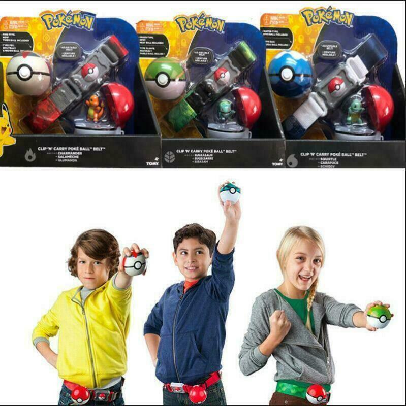 Pokemon Pokeball Belt Pikachu Pokeball Pocket Monster Deformation Model Toy