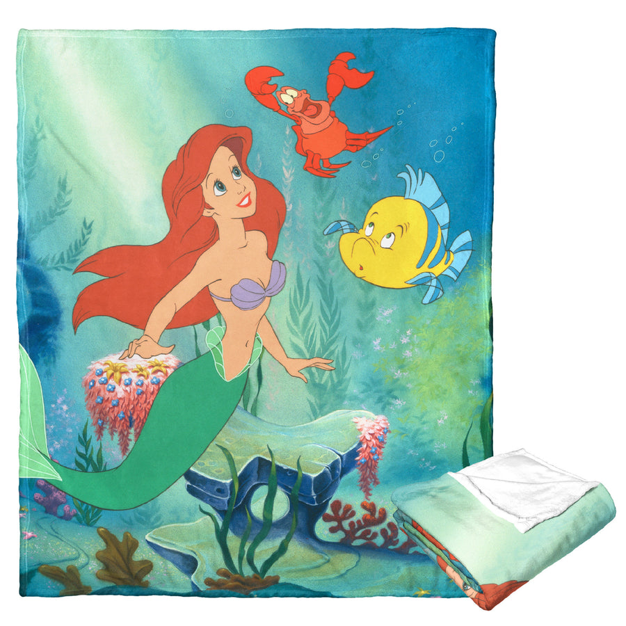 Disney Princesses "Underwater Friends" Silk Touch Throw Blanket