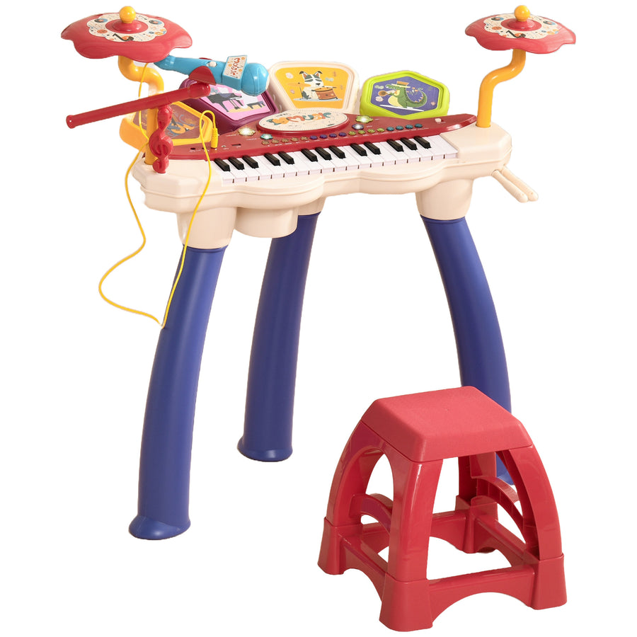 2 in 1 Kids Piano Keyboard with Drum Set