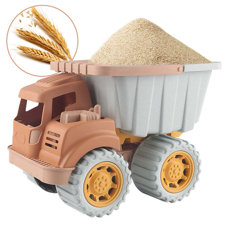 Children's Wheat Straw Medium Beach Simulation Construction Vehicle Toy