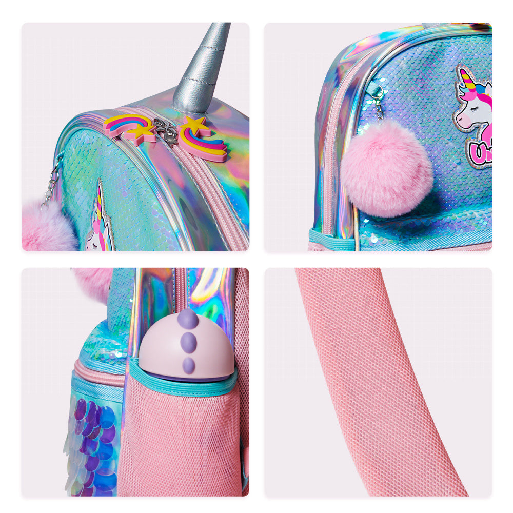 Girls Unicorn Backpacks Preschool Girls Bag Sequins School Bag