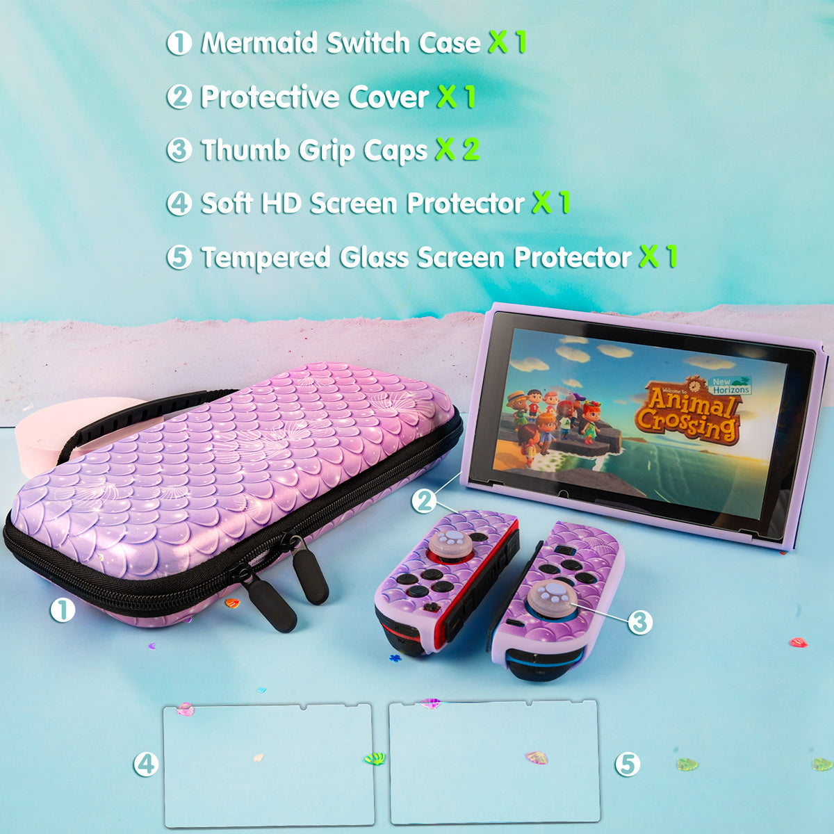 Pink Unicorn Carrying Case Compatible with Nintendo Switch