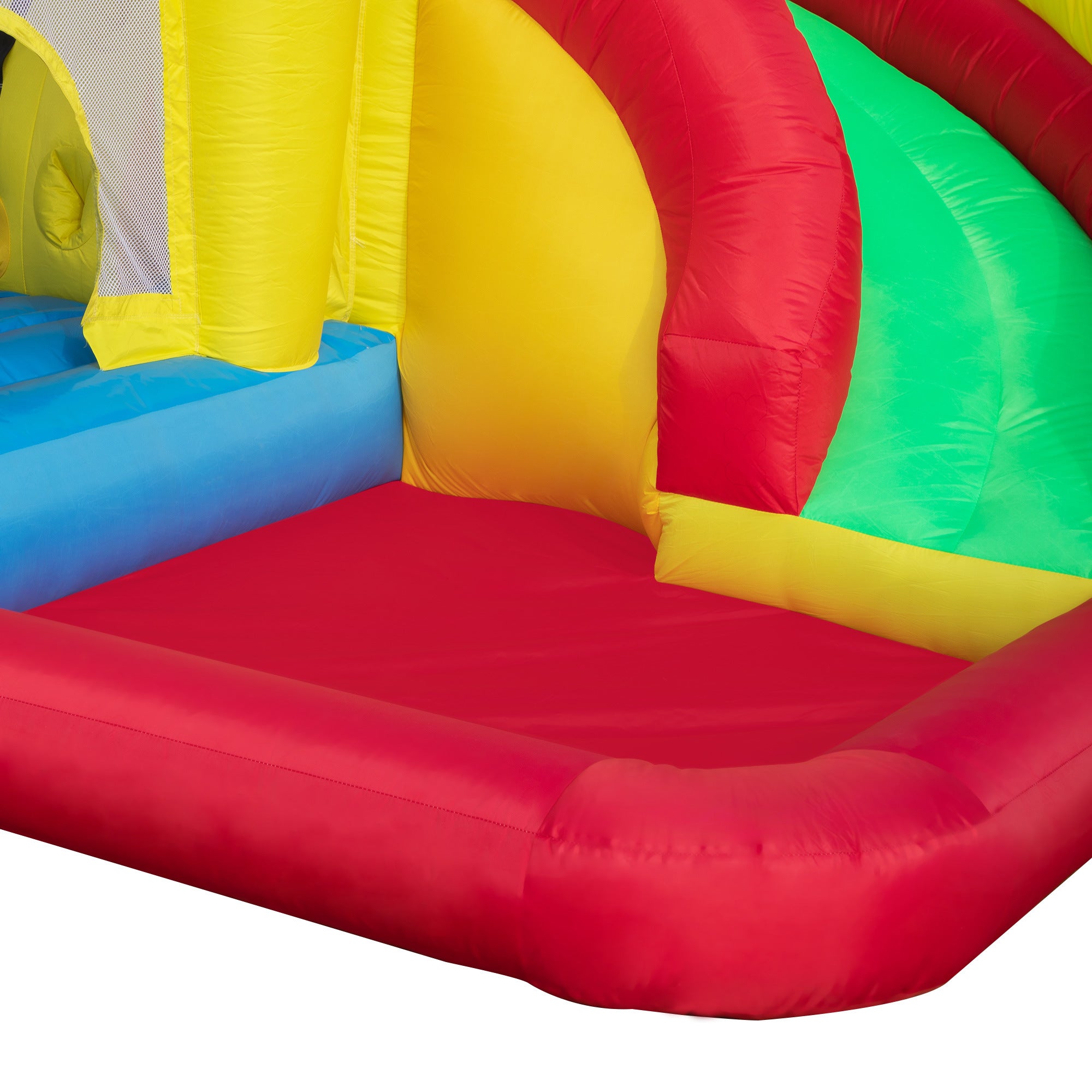 Inflatable Bounce House with Slide, Large Pool and Jumping Castle for Kids from 3 to 12 Years Old, Colorful