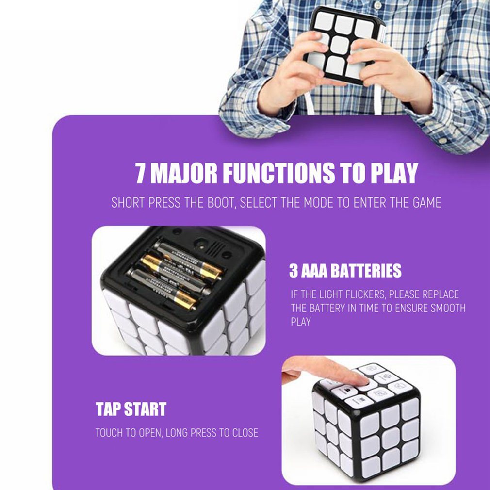 Smart Voice Cube 3X3 Magic Electronic Flashing Cube