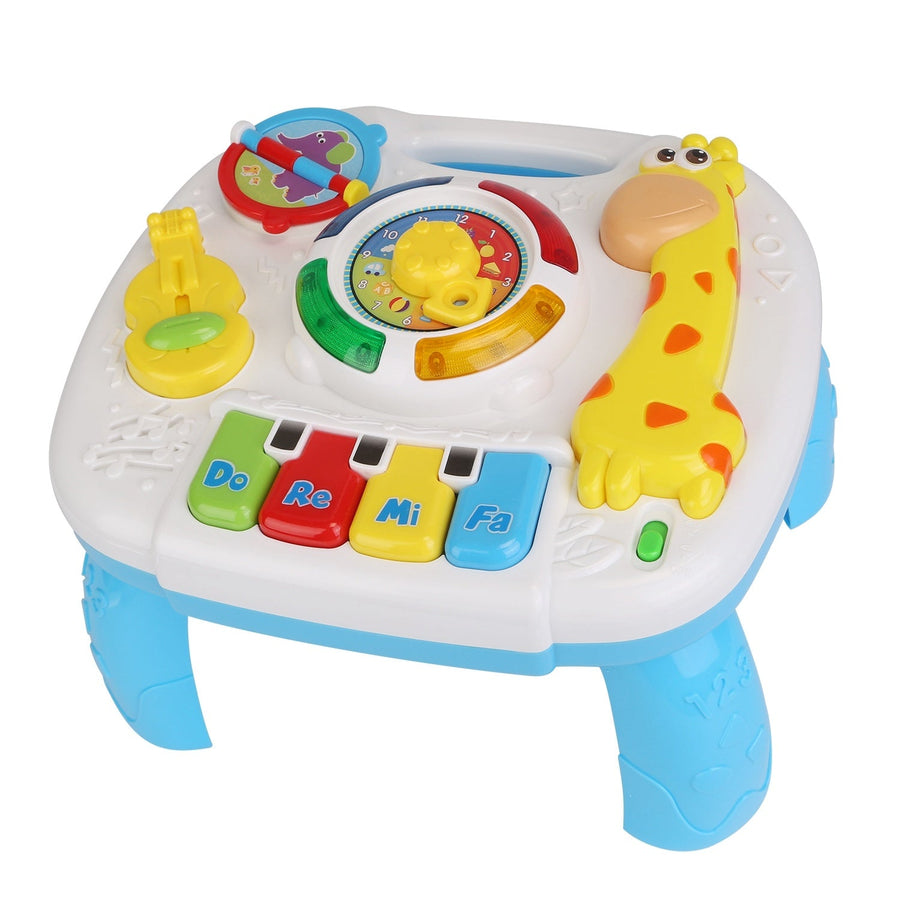 Toddler Musical Learning Table Educational Toys Musical Activity Table (blue/white)