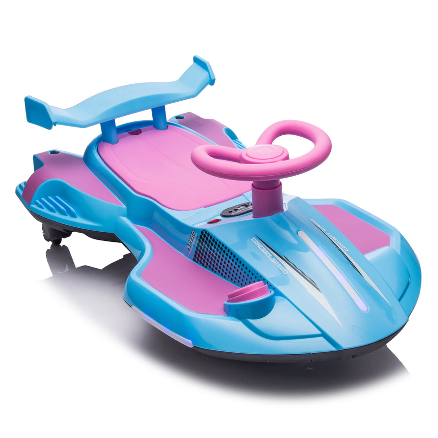 12V Kids Ride On Electric Toy, 360 Degree Drift in place, Spray function, Front & Side Lights design, USB/MP3 ,Bluetooth ,Music , 3.73-4.35 MPH