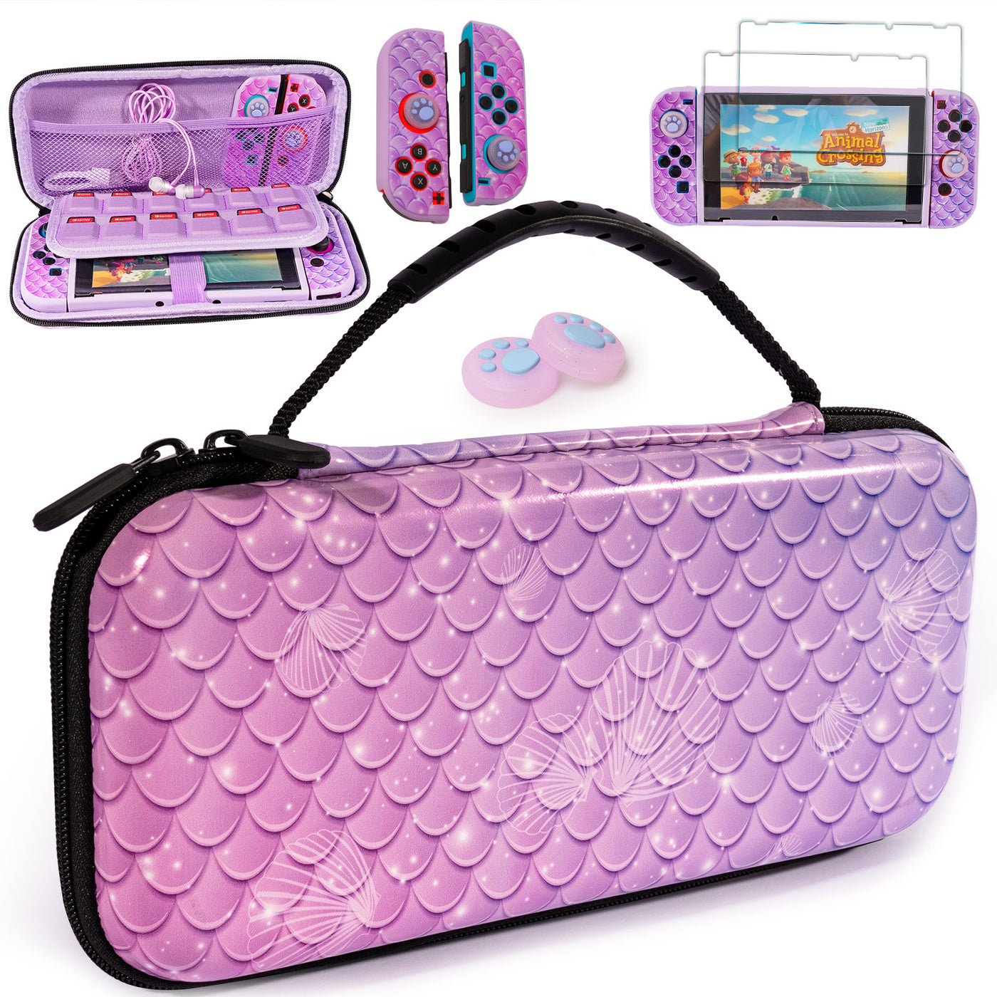 Pink Unicorn Carrying Case Compatible with Nintendo Switch