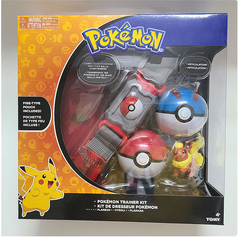 Pokemon Pokeball Belt Pikachu Pokeball Pocket Monster Deformation Model Toy