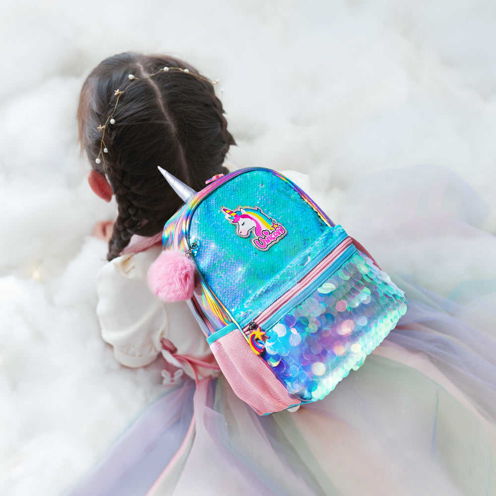 Girls Unicorn Backpacks Preschool Girls Bag Sequins School Bag