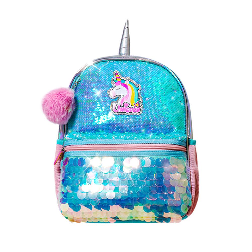 Girls Unicorn Backpacks Preschool Girls Bag Sequins School Bag