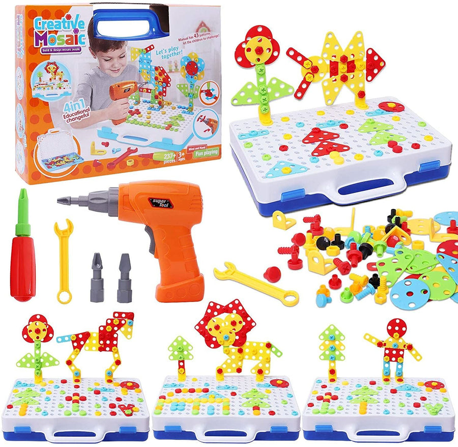 237 Pieces Creative Toy Drill Puzzle Set