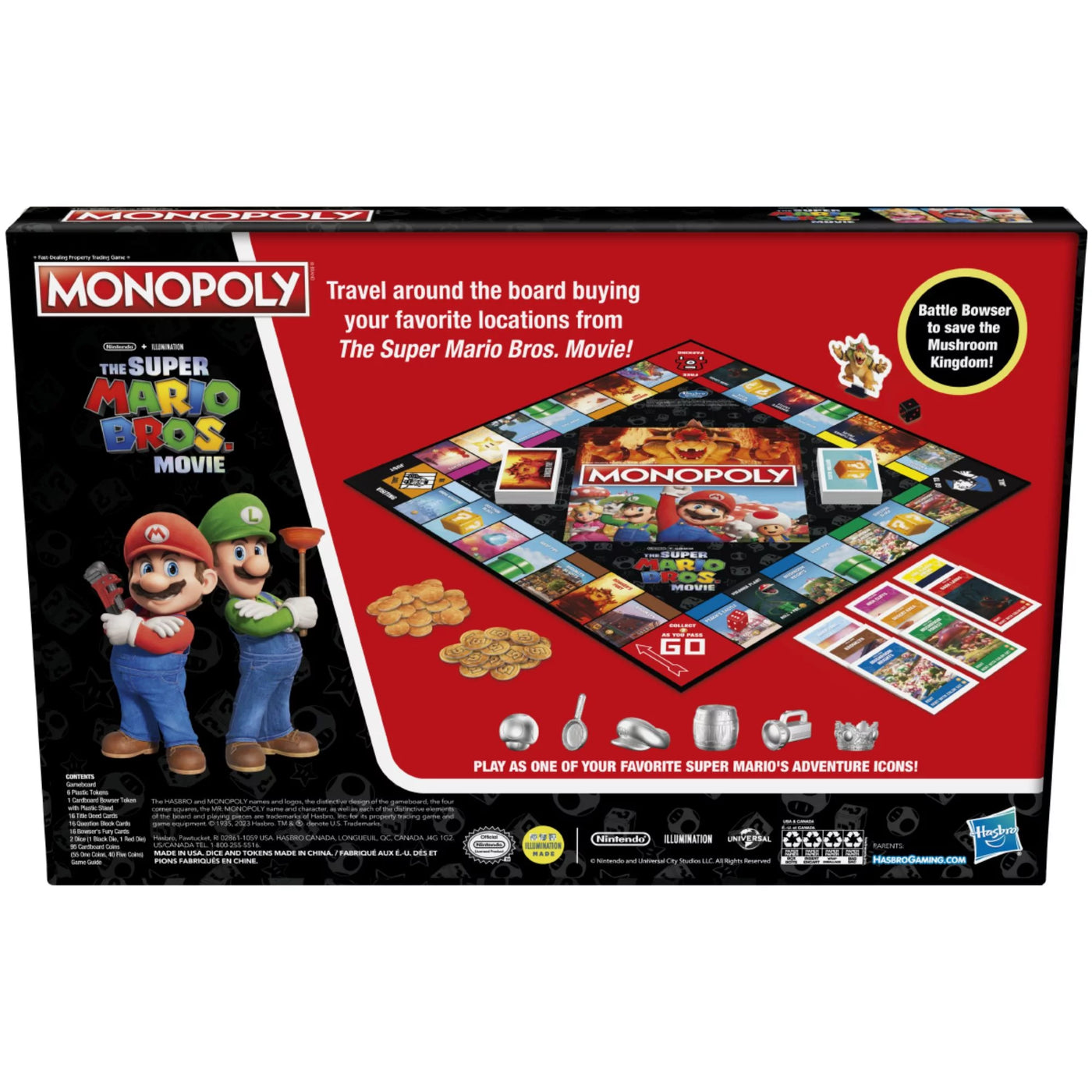 Monopoly The Super Mario Bros. Movie Edition Board Game 8+