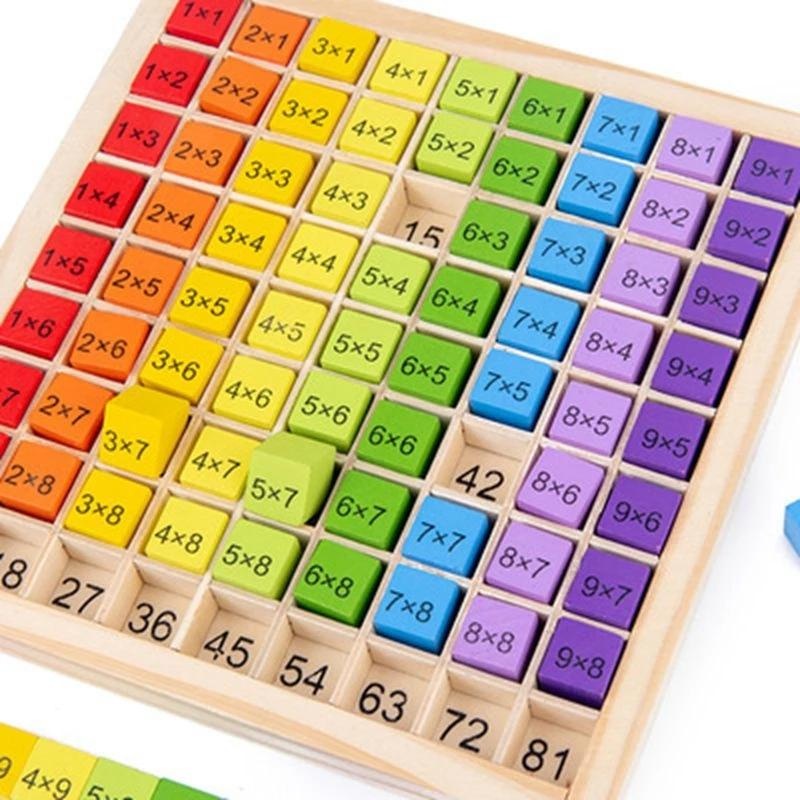 Montessori Educational Wooden Math Toys For Kids Children Baby; 99 Multiplication Tables