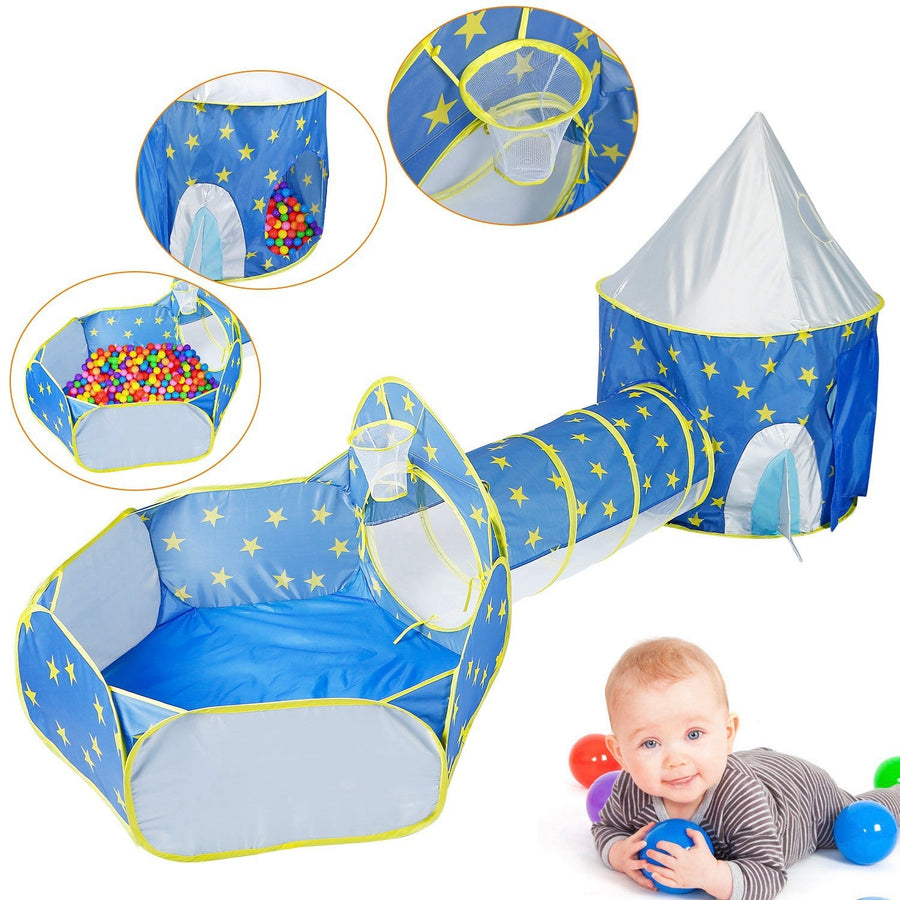 3 In 1 Child Crawl Tunnel Tent Kids Play